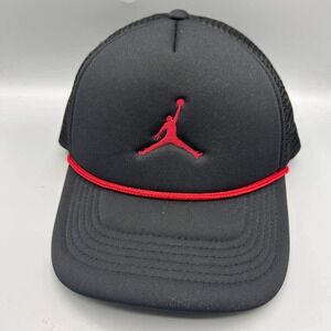 Air‎ Jordan Rise Trucker Hat Youth Black Embroidered Jumpman Snap Back Cap